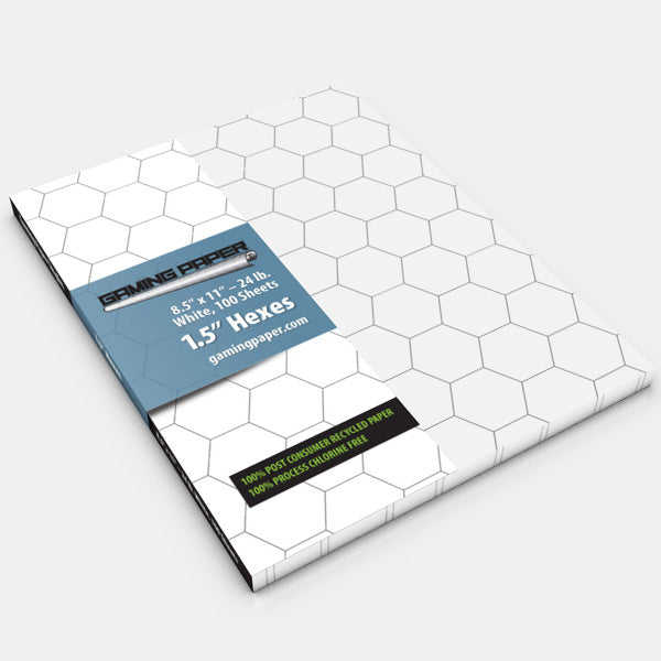 Gaming Paper Singles: White 1.5 Hexagon - Good Games