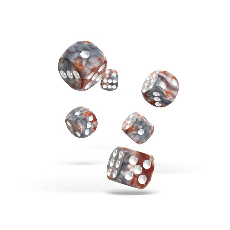 Oakie Doakie Dice - D6 12mm Gemi Silver-Rust (36)