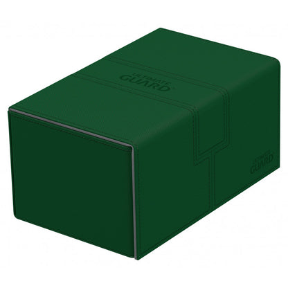 Ultimate Guard - Twin Flip N Tray Deck Case 160+ Standard Size Xenoskin Green - Good Games