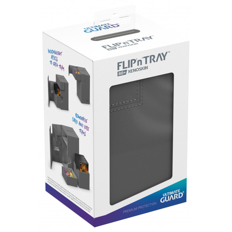 Ultimate Guard - Flip N Tray Deck Case 100+ Standard Size Xenoskin Grey - Good Games