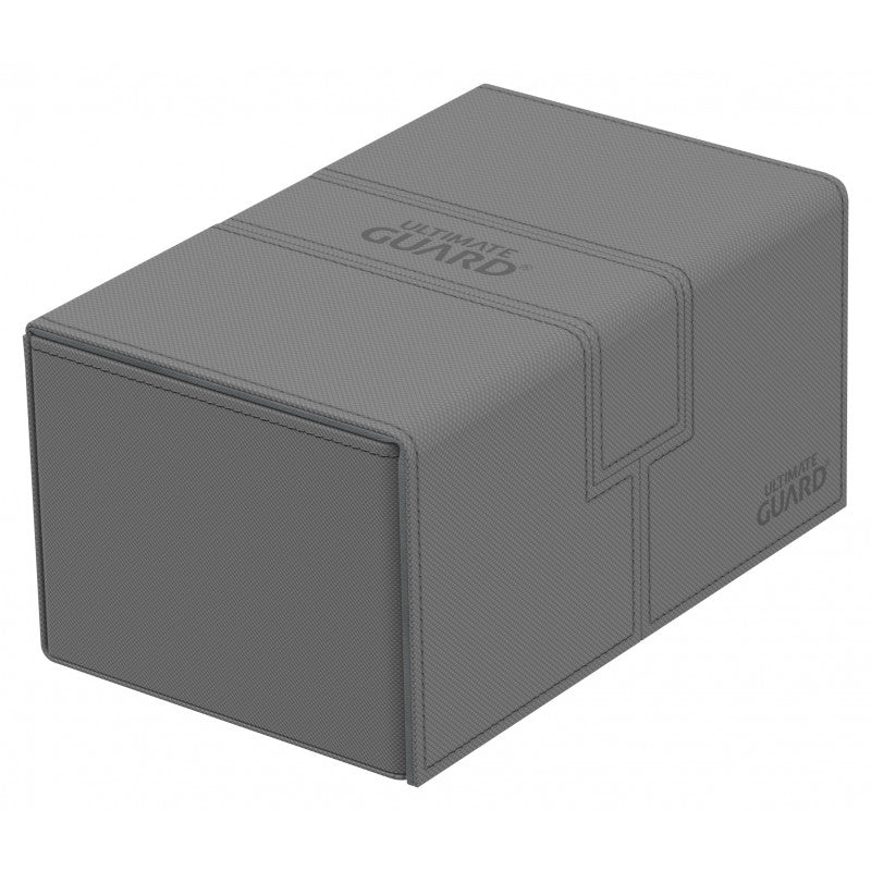 Ultimate Guard - Twin Flip N Tray Deck Case 160+ Standard Size Xenoskin Grey - Good Games