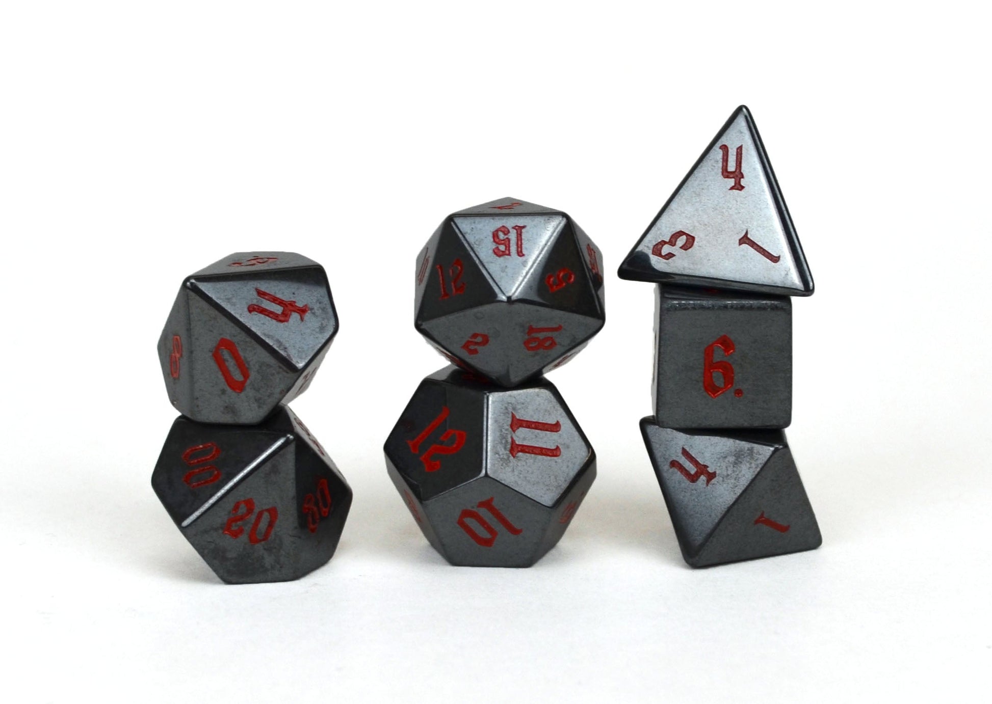 Level Up Dice - Hematite (YK) - Polyhedral Dice Set - Good Games