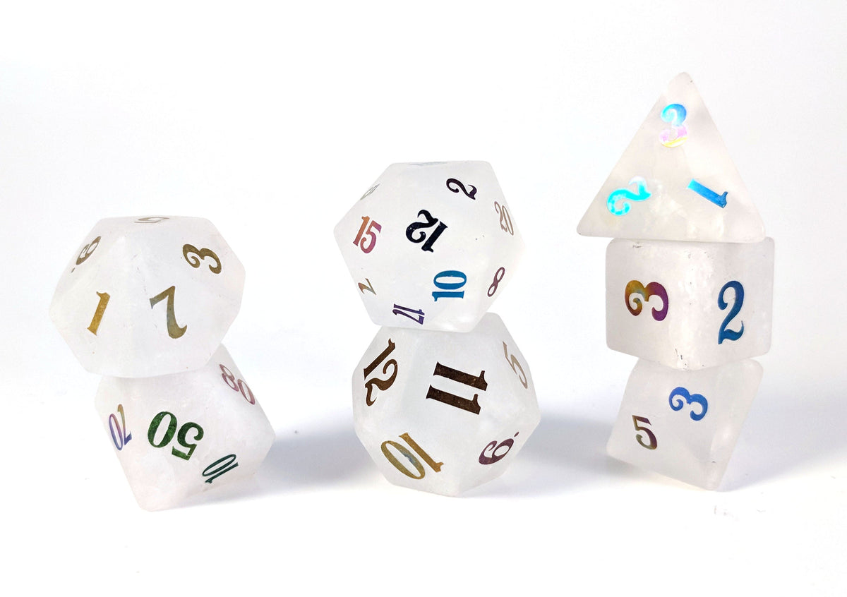 Level Up Dice - Ionized Clear Quartz