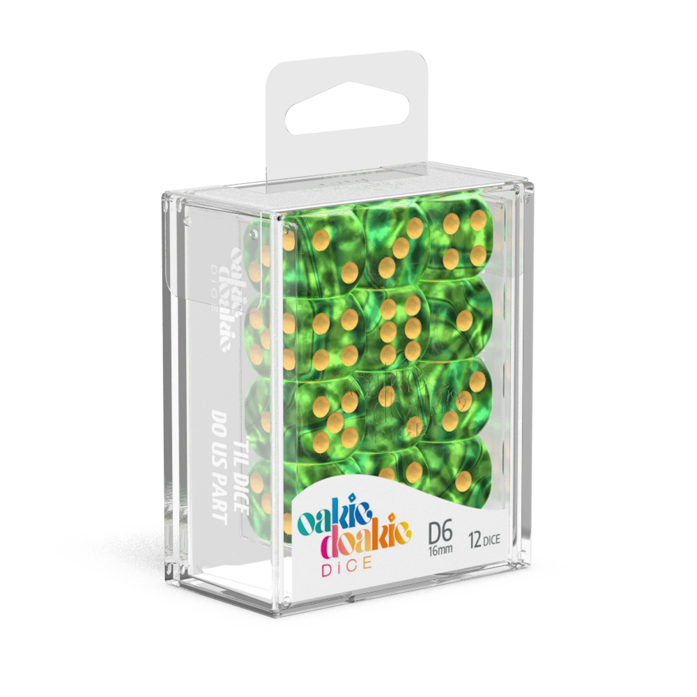 Oakie Doakie Dice - D6 16mm Gemidice Jungle (12)