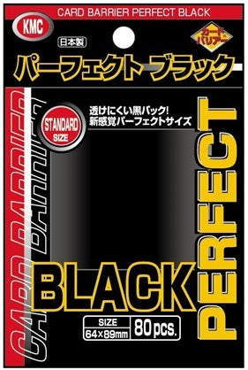 KMC Perfect Black Size Sleeve (80 Sleeve/Pack) - Standard Size - Good Games
