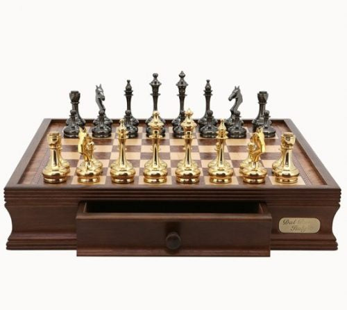 Dal Rossi Chess Set 16 with Brass Cap Staunton chessmen - Good Games