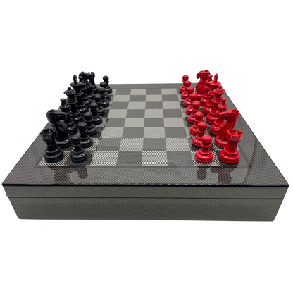 Chess Pieces - Red/Black 85mm - Good Games