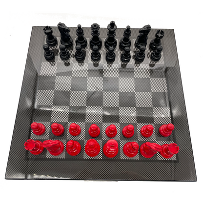Chess Pieces - Red/Black 85mm - Good Games