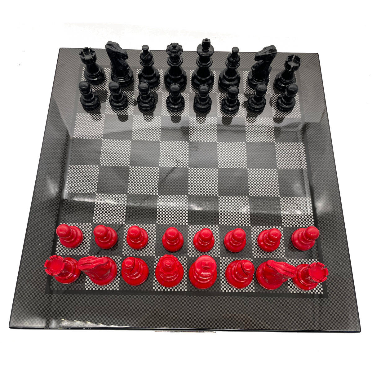 Chess Pieces - Red/Black 85mm