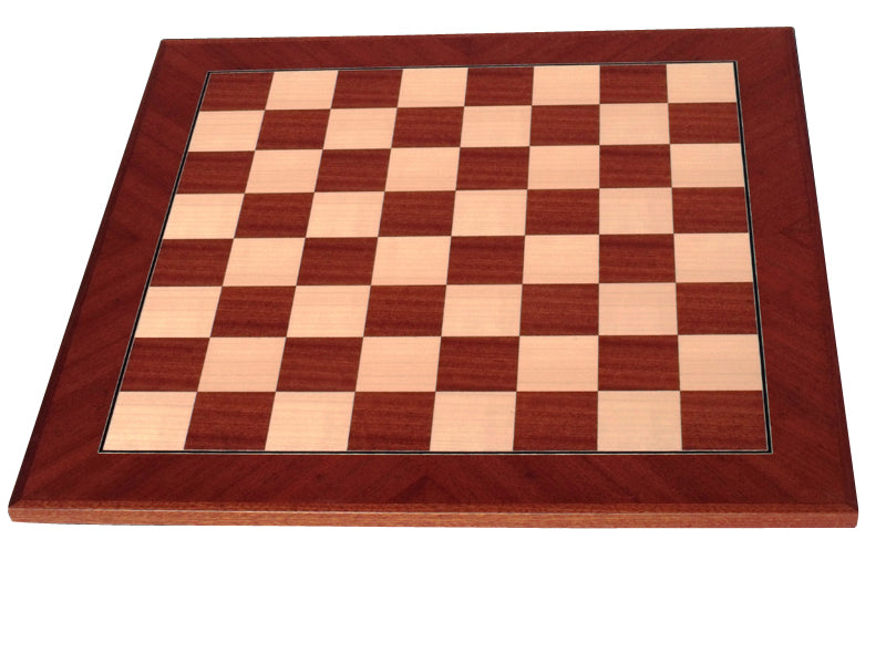 Dal Rossi 40cm Mahogany Maple Chess Board - Board Only - Good Games