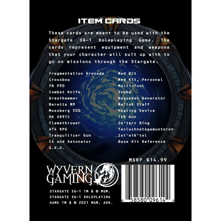 Stargate SG-1 RPG - Item Cards - Good Games