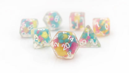 Sirius Dice - Lucky Charm Glowworm Dice Set 7 - Good Games