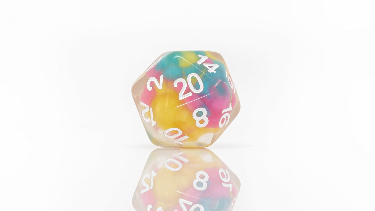 Sirius Dice - Lucky Charm Glowworm Dice Set 7 - Good Games