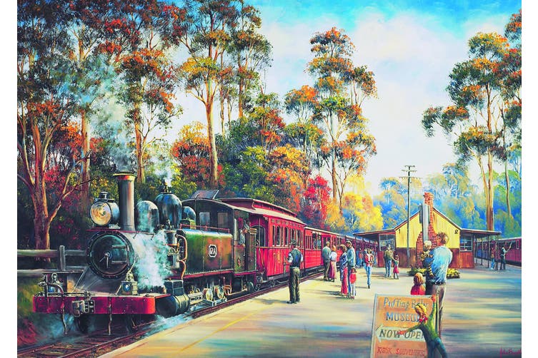 Blue Opal - John Bradley Puffing Billy Arrival 1000 Piece Jigsaw - Good Games