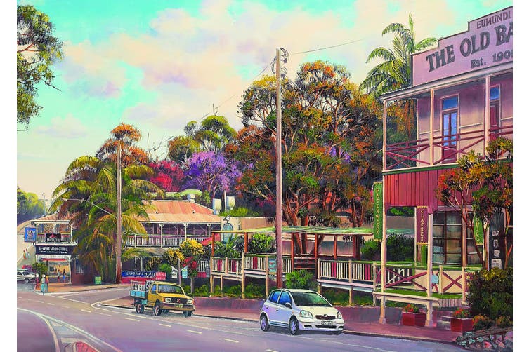 Blue Opal - John Bradley Eumundi on Sunday 1000 Piece Jigsaw