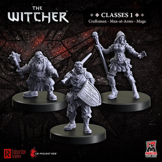 The Witcher Miniatures - Classes 1 Mage Craftsman Man-at-arms - Good Games