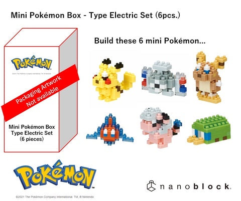 Nanoblocks - Electric Type Mini Pokemon Set - Discontinued - Good Games