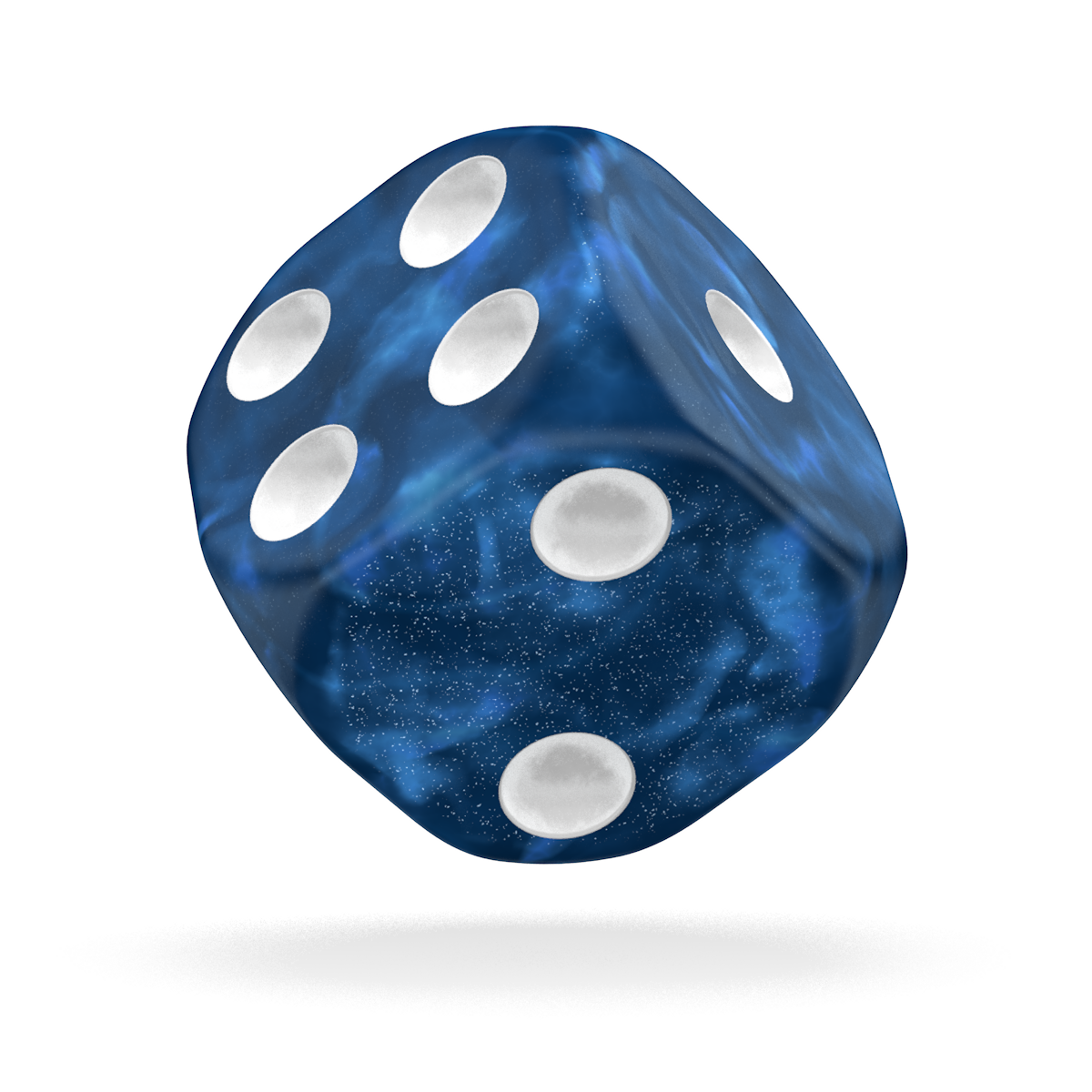 Oakie Doakie Dice - D6 16mm Marble Blue (12) - Good Games