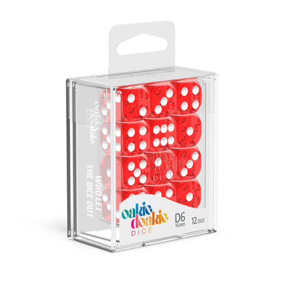 Oakie Doakie Dice - D6 16mm Translucent Red (12) - Good Games