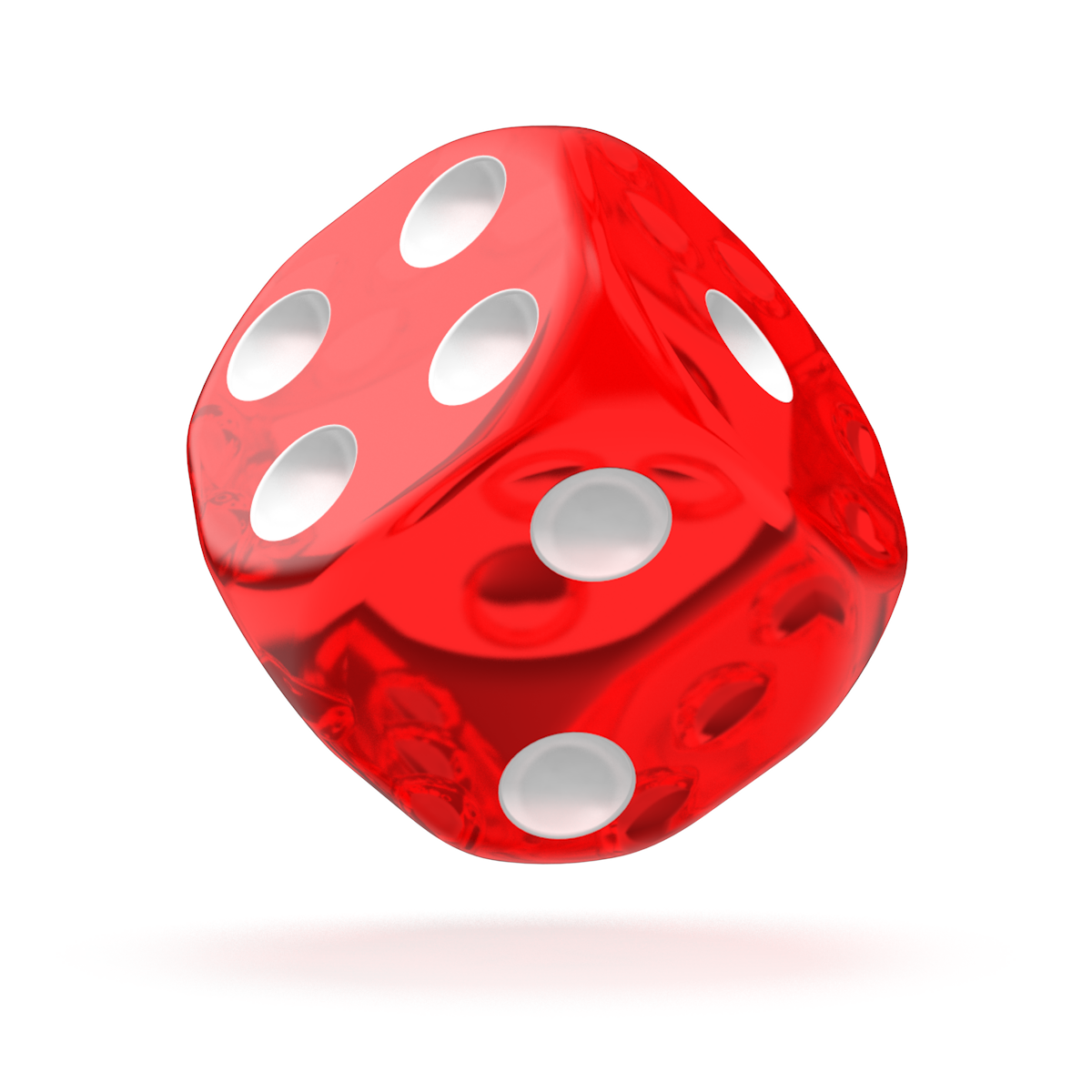Oakie Doakie Dice - D6 16mm Translucent Red (12)