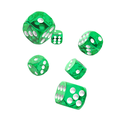 Oakie Doakie Dice - D6 16mm Translucent Green (12) - Good Games