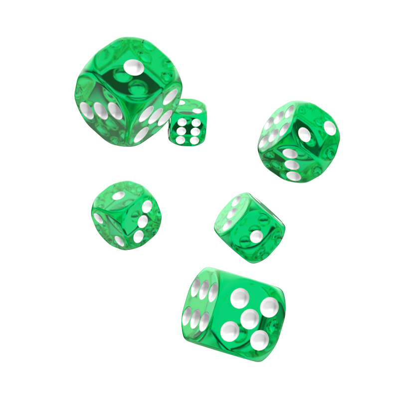 Oakie Doakie Dice - D6 16mm Translucent Green (12)