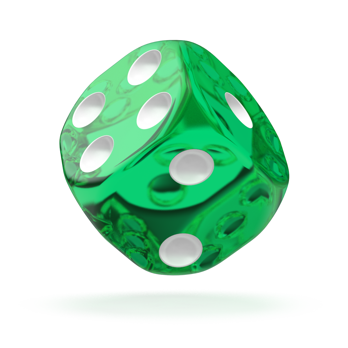 Oakie Doakie Dice - D6 16mm Translucent Green (12) - Good Games