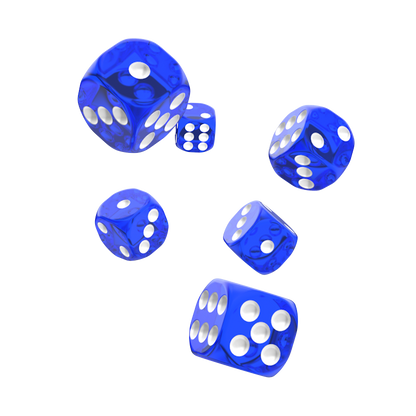 Oakie Doakie Dice - D6 16mm Translucent Blue (12) - Good Games