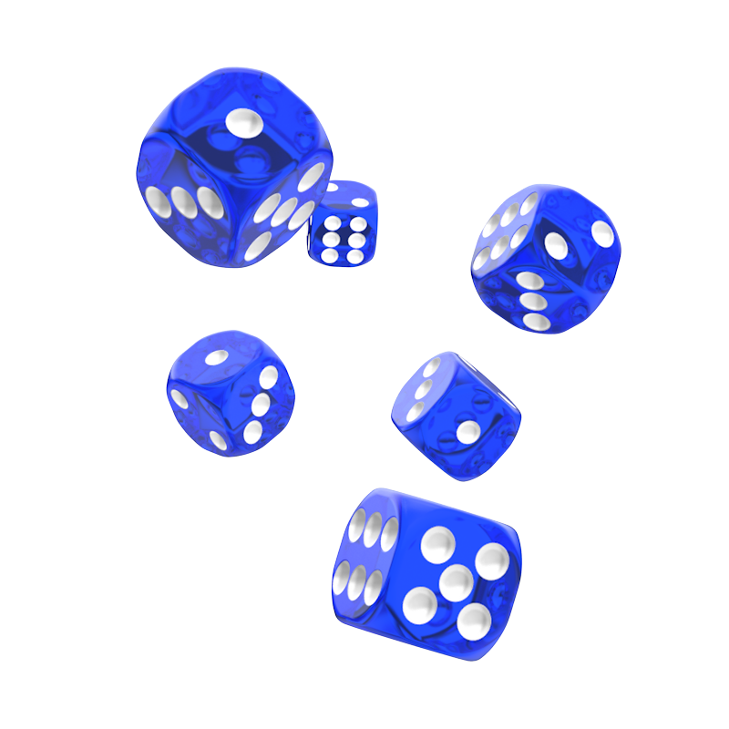 Oakie Doakie Dice - D6 16mm Translucent Blue (12)
