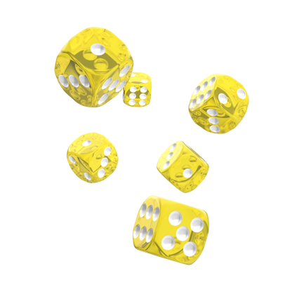 Oakie Doakie Dice - D6 16mm Translucent Yellow (12) - Good Games