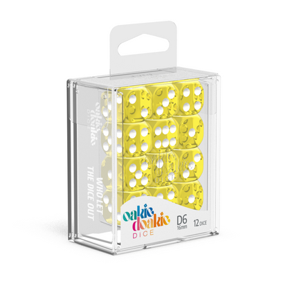 Oakie Doakie Dice - D6 16mm Translucent Yellow (12) - Good Games