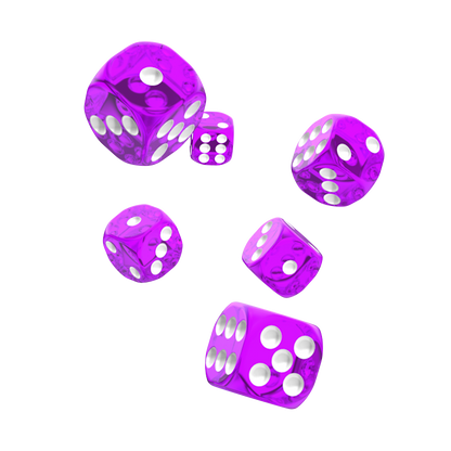 Oakie Doakie Dice - D6 16mm Translucent Purple (12) - Good Games