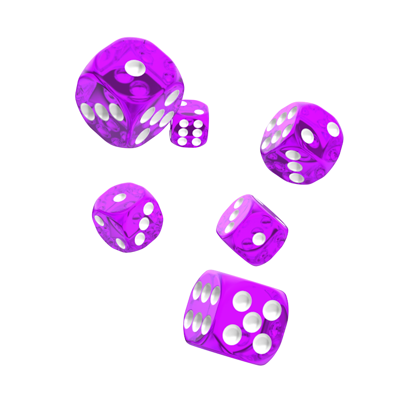 Oakie Doakie Dice - D6 16mm Translucent Purple (12)