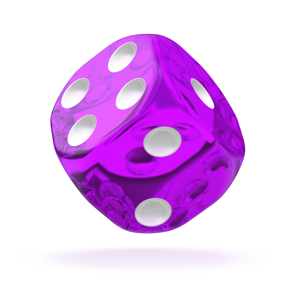 Oakie Doakie Dice - D6 16mm Translucent Purple (12)