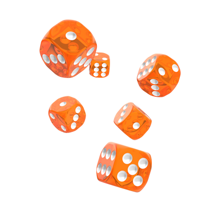 Oakie Doakie Dice - D6 16mm Translucent Orange (12) - Good Games