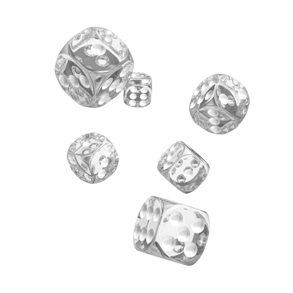 Oakie Doakie Dice - D6 16mm Translucent Clear (12) - Good Games
