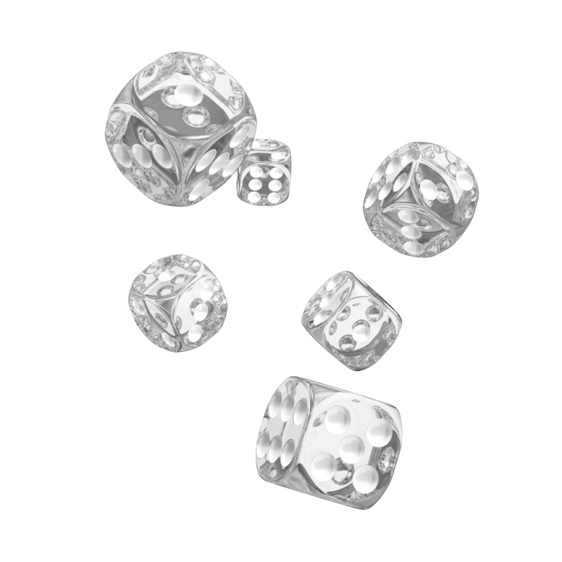 Oakie Doakie Dice - D6 16mm Translucent Clear (12)