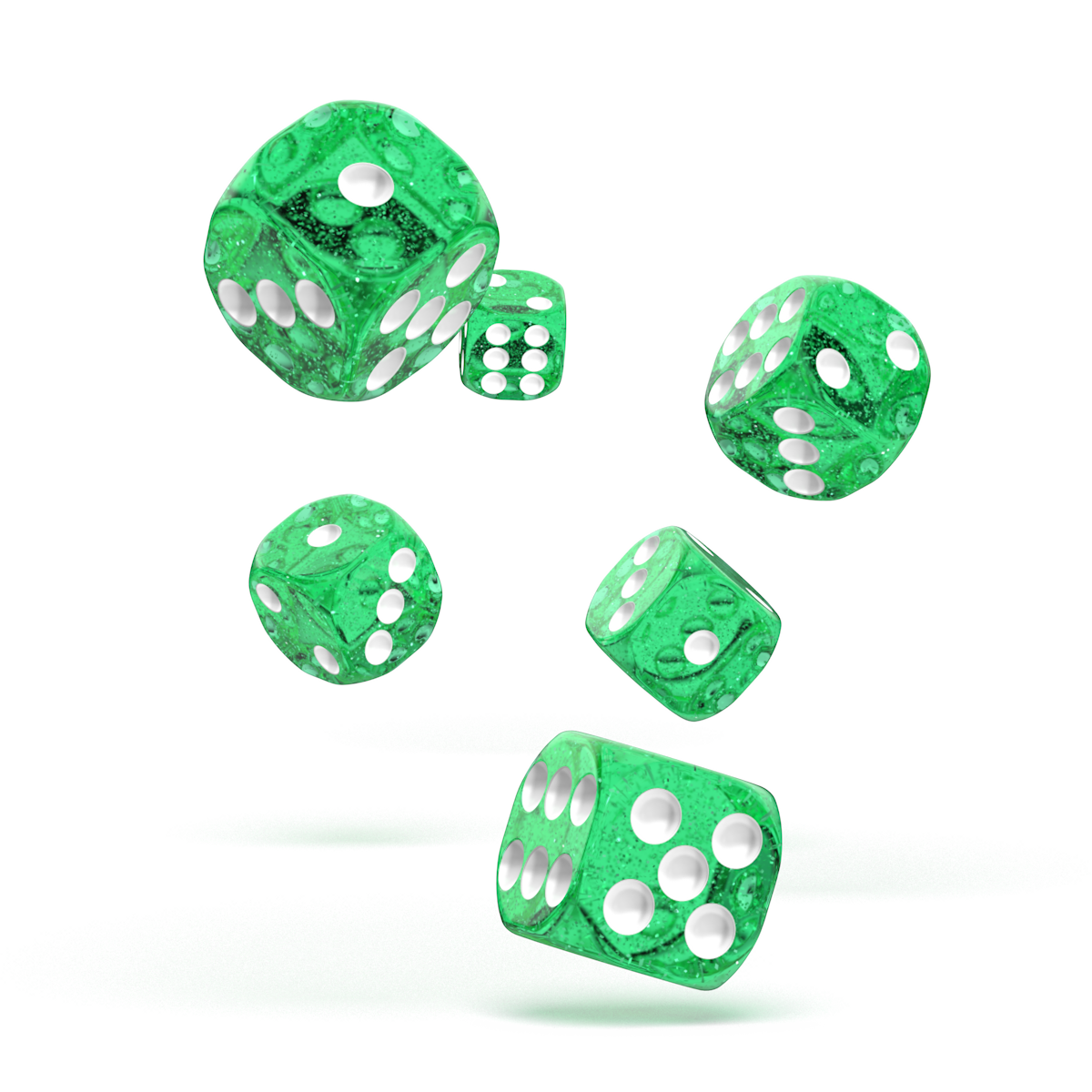 Oakie Doakie Dice - D6 16mm Speckled Green (12)