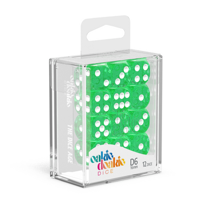 Oakie Doakie Dice - D6 16mm Speckled Green (12) - Good Games