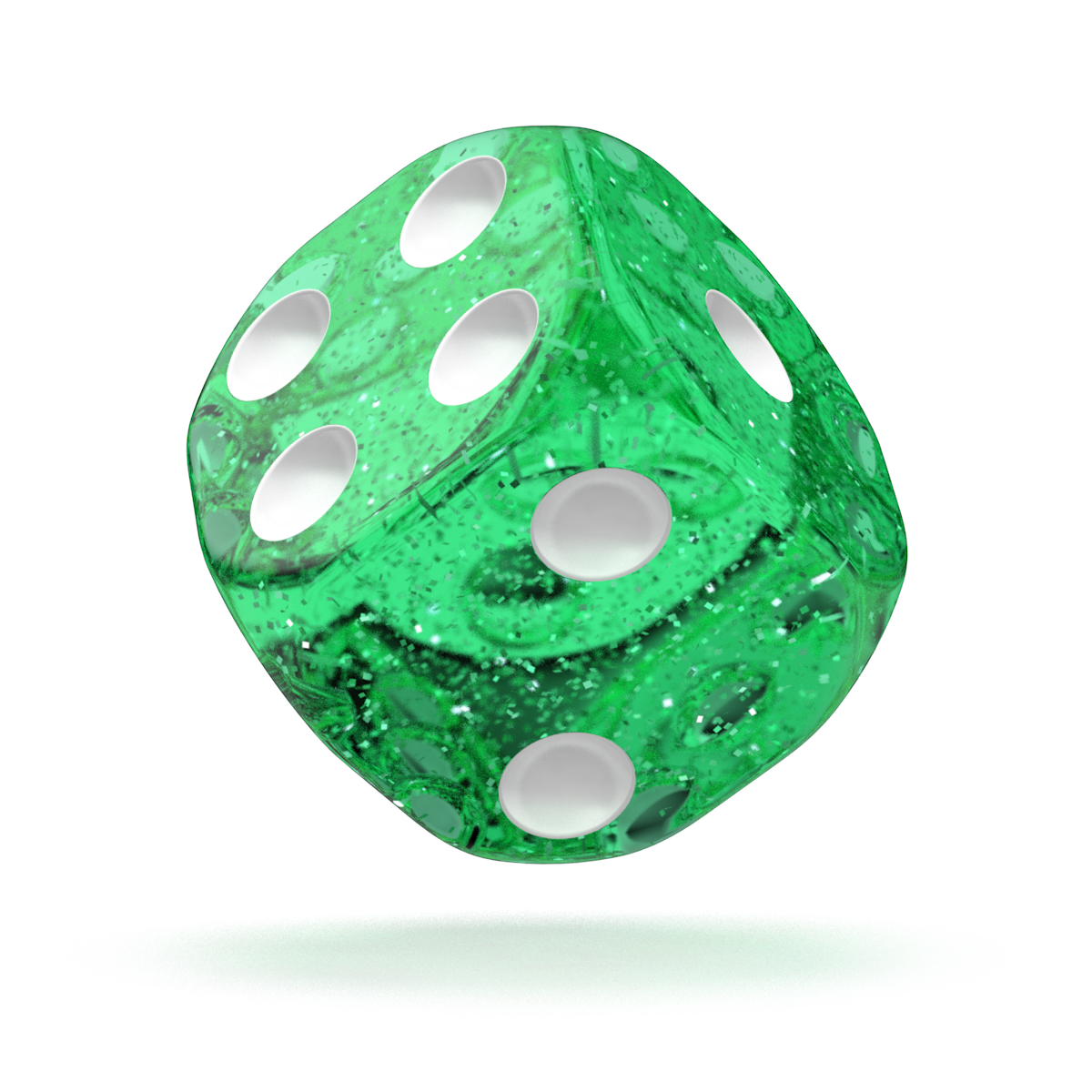 Oakie Doakie Dice - D6 16mm Speckled Green (12)