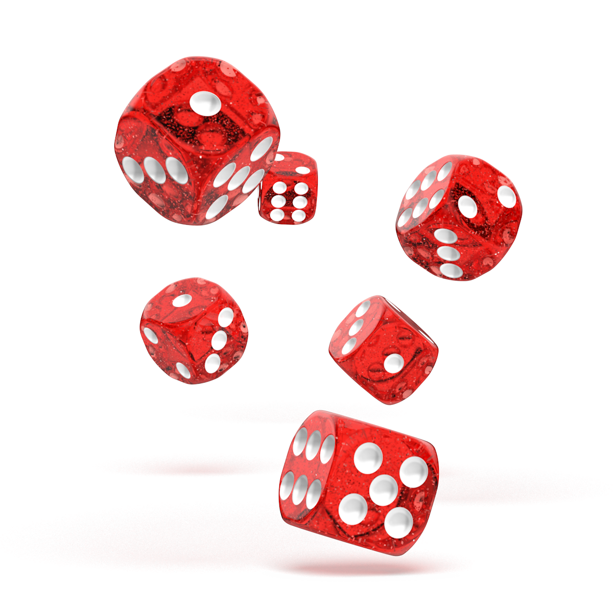 Oakie Doakie Dice - D6 16mm Speckled Red (12)