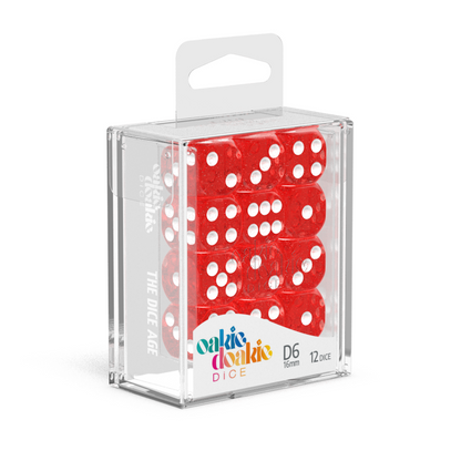 Oakie Doakie Dice - D6 16mm Speckled Red (12) - Good Games