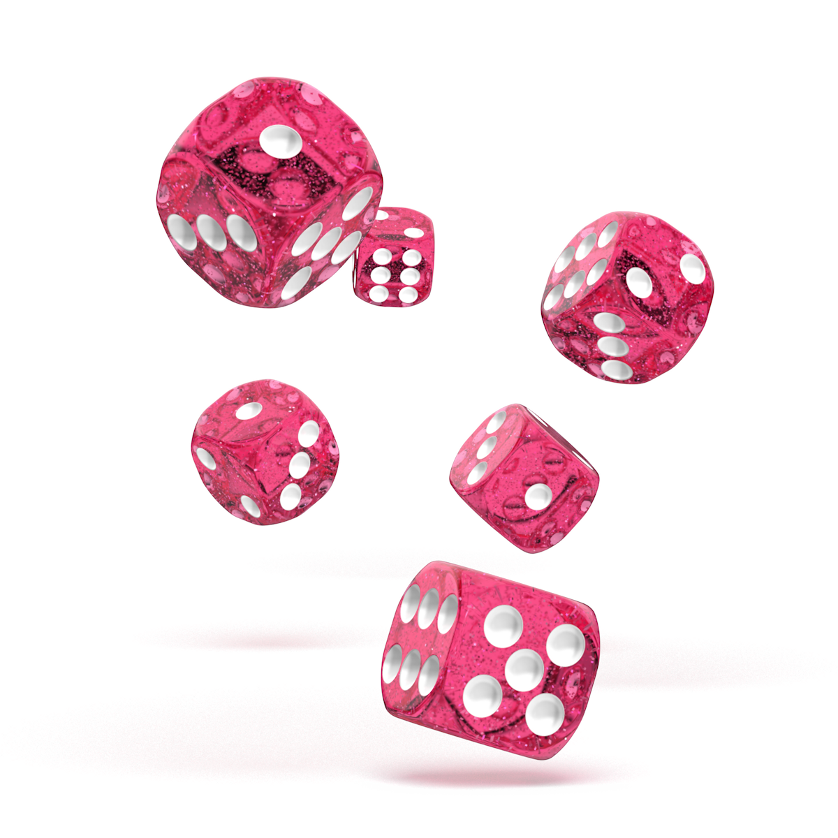 Oakie Doakie Dice - D6 16mm Speckled Pink (12) - Good Games