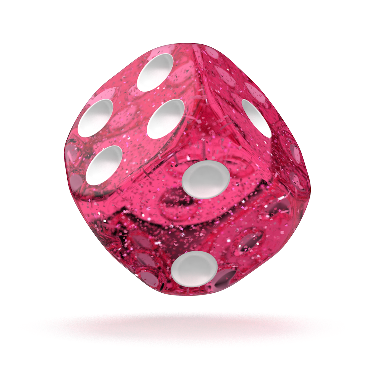 Oakie Doakie Dice - D6 16mm Speckled Pink (12)