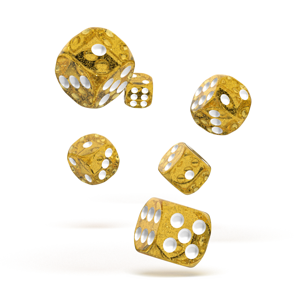 Oakie Doakie Dice - D6 16mm Speckled Orange (12)