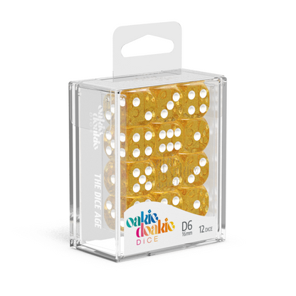 Oakie Doakie Dice - D6 16mm Speckled Orange (12) - Good Games