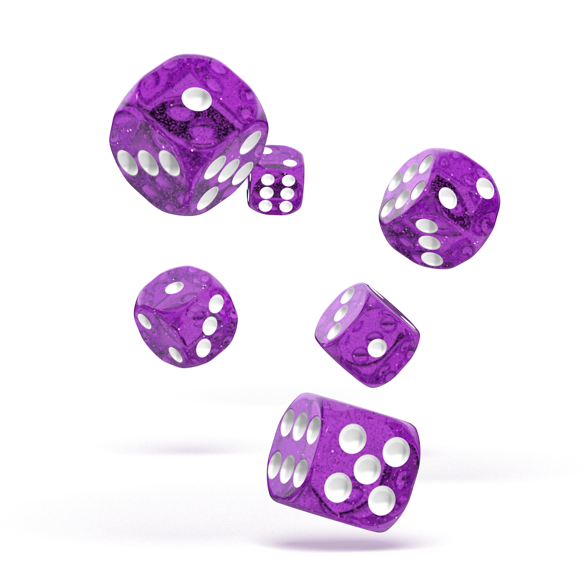 Oakie Doakie Dice - D6 16mm Speckled Purple (12)