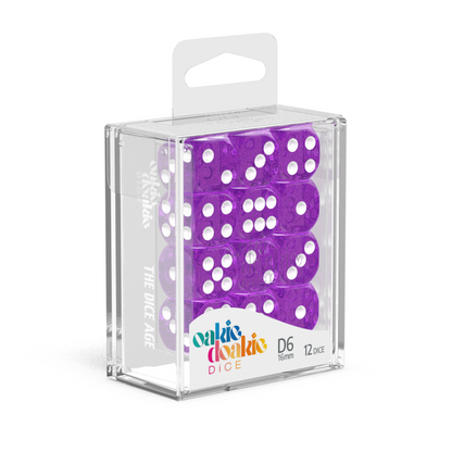 Oakie Doakie Dice - D6 16mm Speckled Purple (12) - Good Games