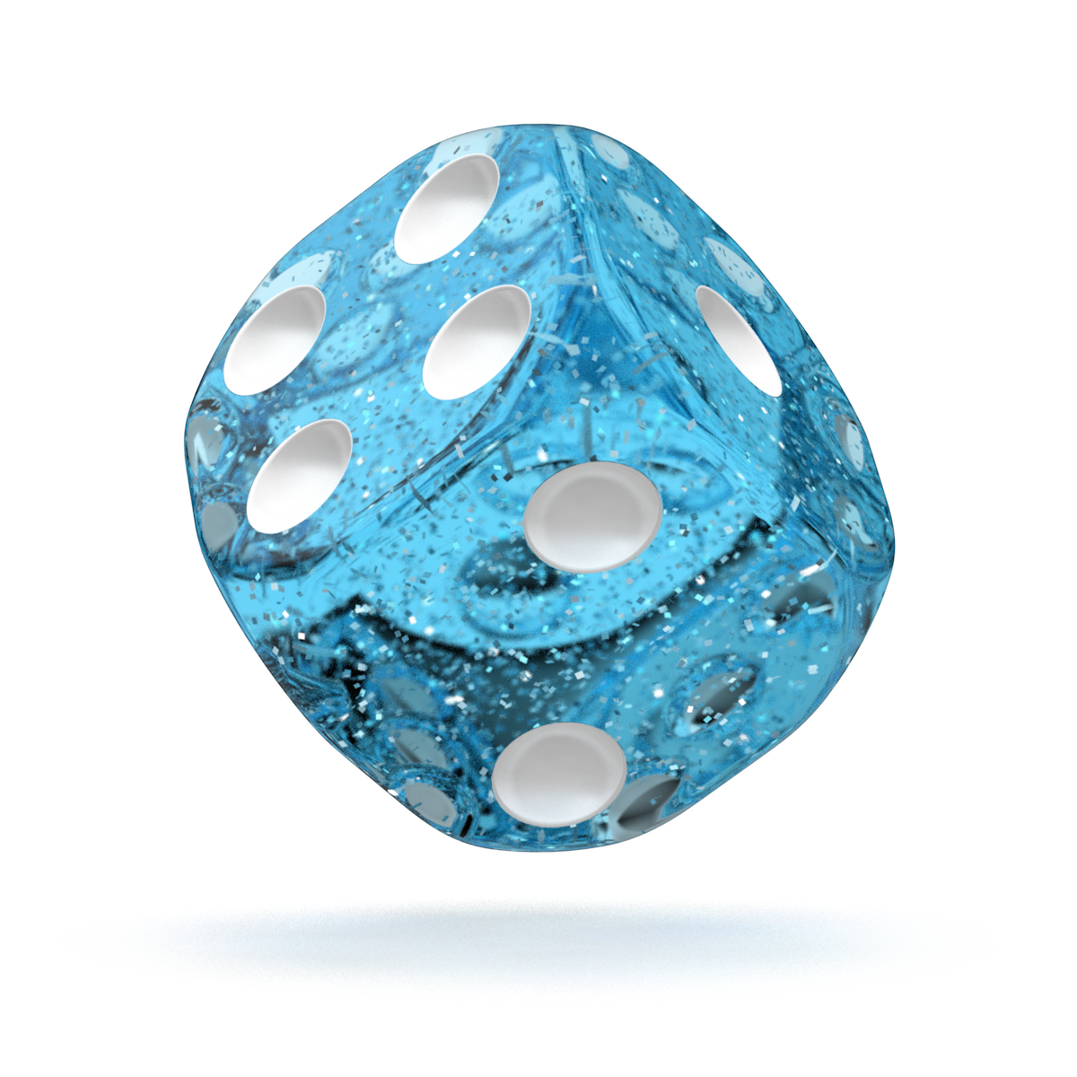 Oakie Doakie Dice - D6 16mm Speckled Light Blue (12)