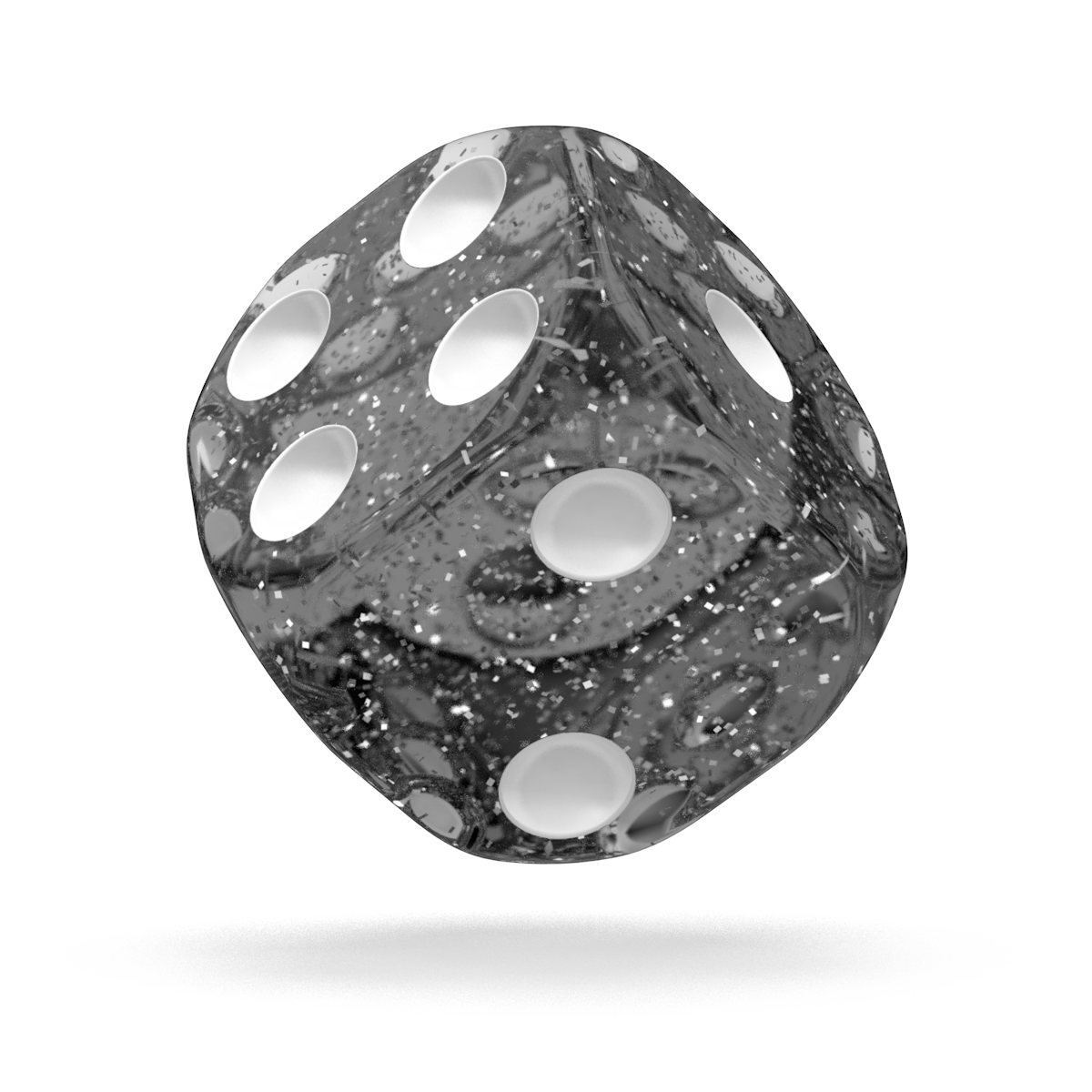 Oakie Doakie Dice - D6 16mm Speckled Black (12)